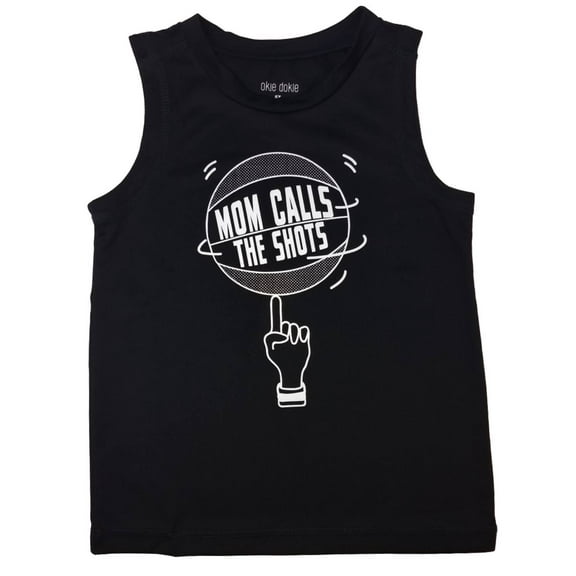 Infant & Toddler Boys Mom Calls The Shots Tank Top Basketball Muscle Shirt 6m