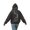 Dark Gray, variant on Women Los Angeles California Text Back Print Hoodie with Drawstring Kangaroo Pocket Casual Urban Streetwear Pullover Top