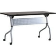 thumbnail image 3 of Lorell Espresso/Silver Training Table Rectangle Top - Four Leg Base - 4 Legs - 48" Table Top Width x 23.50" Table Top Depth - 29.50" Height x 47.25" Width x 23.63" Depth - Assembly Required - Espresso, 3 of 6