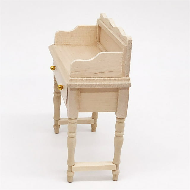 Bureau Miniature Table pour Maison de Poupée 1:12 Ensemble de Meubles en Bois