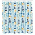 thumbnail image 3 of Ambesonne Skiing Shower Curtain, Skiing Outfit and Equipment, 69"Wx70"L, Ivory and Multicolor, 3 of 3