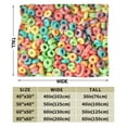 thumbnail image 3 of Wijzvio Fruit Hoops Cereal Throw Blanket Soft Fuzzy Fleece Blanket For Couch Bed Living Room Decoration 50"X40", 3 of 9