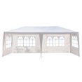 thumbnail image 3 of UHOMEPRO Beach Canopy, 10' x 20' Durable Screen Gazebo Tent, Outdoor Backyard Party Tent with 4 Sidewalls, Waterproof Wedding Tent for Camping, Picnic, Wedding, BBQ, Outdoor Shows, White, Q3041, 3 of 12