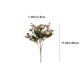 thumbnail image 3 of Kuroiy Silk Simulation Rose Bouquet, Lifelike Artificial Flowers for Home Decor, Vintage 5 Fork Rouge Arrangement, Desktop Ornament, 28x20cm, Pink Coffee Purple, 3 of 6