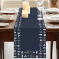 thumbnail image 3 of Table Runners 90 Inches Long Dress Scarves, Rustic Botanical Farmhouse Coffee/Dining/Kitchen Table Runner for Living Room, Japanese Herb on Black Simple Art 13x90 Inch, 3 of 9