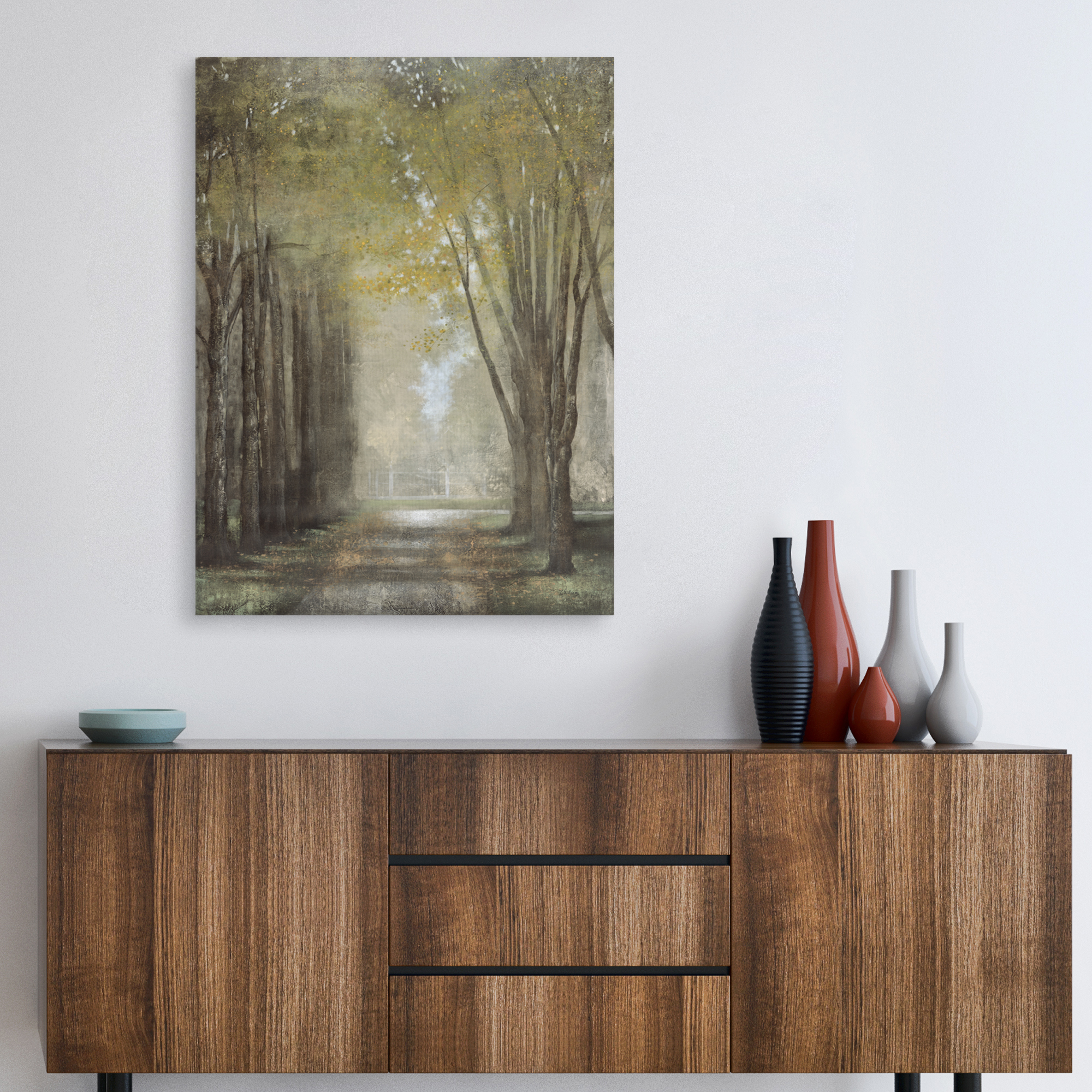 Quietly in the Mist by Williams Canvas Art Print