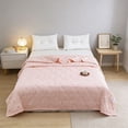 thumbnail image 4 of Edredón de verano fresco: manta supersuave y transpirable para todas las estaciones, ropa de cama de poliéster ligera y transpirable con costuras clásicas, adecuada para el dormitorio y para viajes., 4 of 6