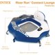 thumbnail image 4 of 58825EP River Run 1 Inflatable Floating Lounge: Comfortable Backrest – Built-in Cup Holders – Durable Grab Handles – All Around Grab Rope – 220lb Weight Capacity– Blue, 4 of 5