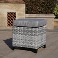 thumbnail image 4 of Direct Wicker 5-Piece Outdoor Conversational Sofa Set with Fire Pit Table and Ottoman, Gray, 4 of 7