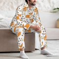 thumbnail image 5 of Mens Pajamas Set, Cute Corgi Dog Funny_E Button Down Long Sleeve Loungewear Sleepwear Pjs sets for Men, 5 of 5