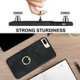 thumbnail image 6 of Case for iPhone 8 Plus / iPhone 7 Plus with Ring Holder Kickstand Card Slots Cover, PU Leather Soft TPU Bumper Shockproof Non-Slip Slim Phone Case for iPhone 8 Plus / iPhone 7 Plus 5.5 Inch,Black, 6 of 17