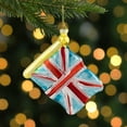 thumbnail image 2 of Northlight 3.5" Union Jack Flag Glass Christmas Ornament, 2 of 5
