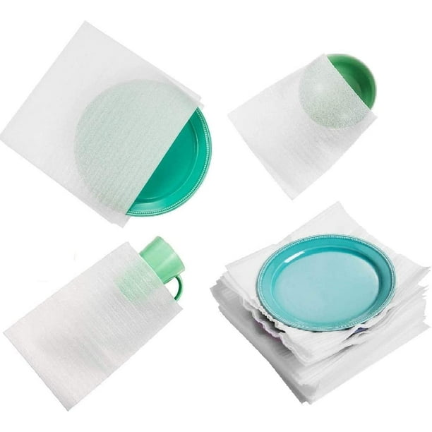 Lishiy 100Pack Cushion Foam Pouches, Moving Foam Wrap, Protect Mug Cup