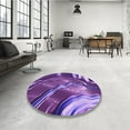 thumbnail image 4 of Ahgly Company Machine Washable Indoor Rectangle Transitional Heliotrope Purple Area Rugs, 5' x 7', 4 of 7