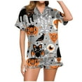 thumbnail image 1 of Fgnfyis Ensemble de Pyjama Décontracté Imprimé pour Femmes et Shorts Pyjama d'Halloween Femmes Gris_004 TG, 1 of 6