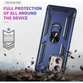thumbnail image 4 of Grade Drop Impact for Motorola Moto Edge Plus 2023 Case 360 Metal Rotating Ring Kickstand Holder  Heavy Duty Shockproof Case for Moto Edge Plus 2023 Phone Case (Blue), 4 of 14