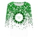 thumbnail image 2 of TaTaai Women Loose Casual Crew Neck Top St. Patrick's Day Green Print 3/4 Sleeve Fashion Tee Ladies Spring Daily Outdoor Wear Soft Comfortable Non-See-Through No Fading Stylish Gift, 2 of 5