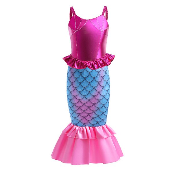 Vestido de princesa de la Sirenita de la película de Disney para niña, disfraz de cosplay de Ariel para niño, ropa de carnaval, fiesta de cumpleaños y Halloween Fivean unisex