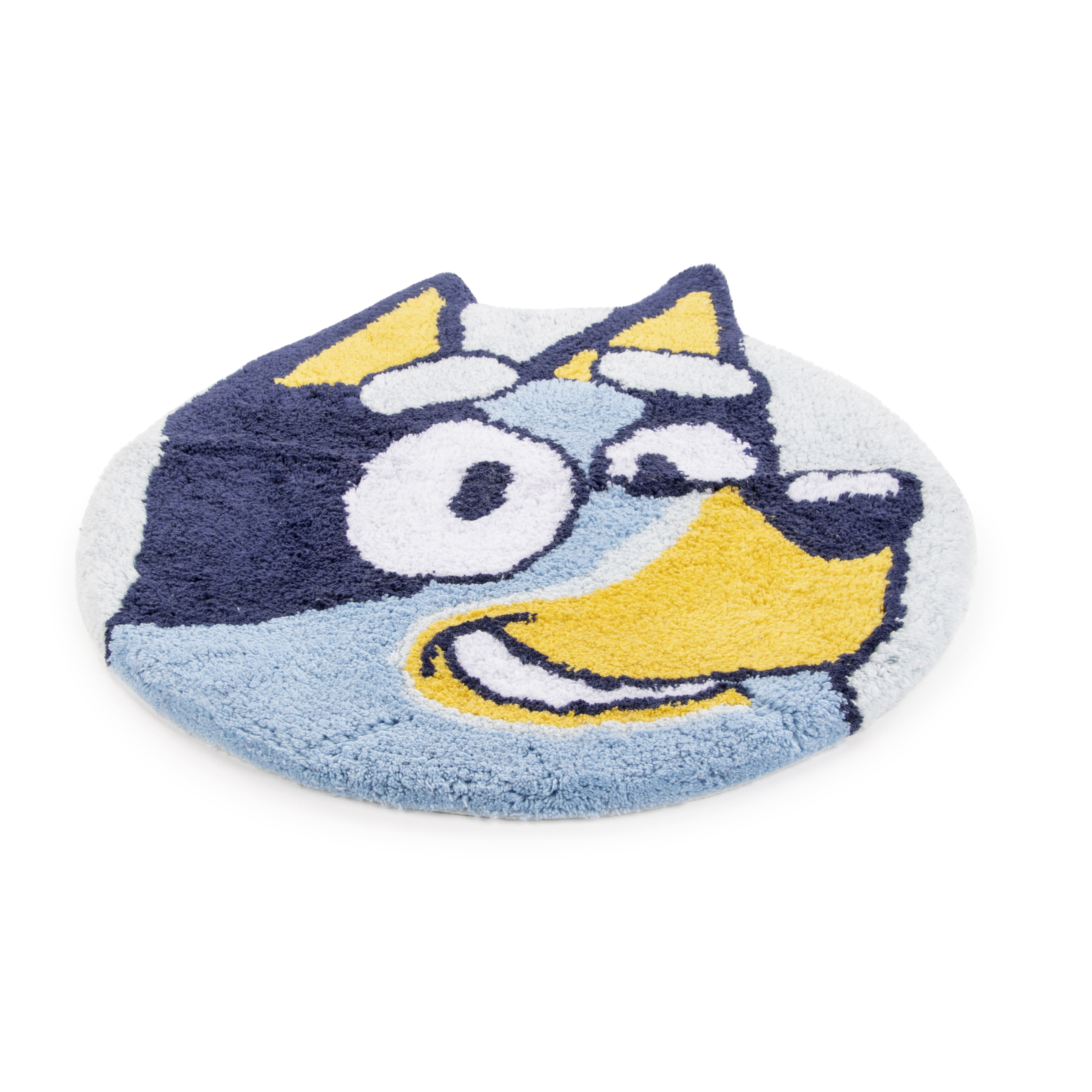 Bluey Kids Tufted Rug, 19" x 22", Cotton, Blue, BBC Studios