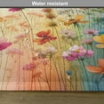 thumbnail image 5 of Ambesonne Floral Place Mats Set of 4, Delicate Branches on Colors, Standard Size, Mustard Blue and Purple, 5 of 5