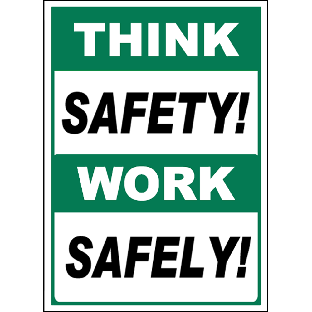 Vinyl Stickers - Bundle - Safety and Warning Signs Stickers - Think