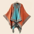 thumbnail image 4 of Women's Beautiful Retro Style Poncho Capes Boho Shawl Wraps Ruana Printed Tassel Cardigan Scarf for Spring Winter, 4 of 4