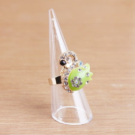 Cone Finger Ring Stand Jewelry Display Holder Black White Clear Ring Showing Organizer Exhibition