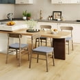 thumbnail image 4 of Costway 2 PCS Dining Chair Fabric Upholstered Kitchen Armless Chairs with Rubber Wood Frame, 4 of 9