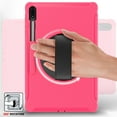 thumbnail image 6 of Dteck Case for Samsung Galaxy Tab S7 FE T730/T736B 12.4-inch,Shockproof Three-Layer Heavy Duty Protector Rubber Hard Stand Cover for Galaxy Tab S7 Plus 12.4" SM-T970/T975,Rose, 6 of 8