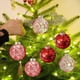 thumbnail image 5 of Juego de adornos para árboles de Navidad de 6 piezas Pelotas pintadas transparentes | Decoraciones navideñas inquebrantables de 8 cm | Esferas de decoración colgantes festivas | Diseño Único Pintado, 5 of 7