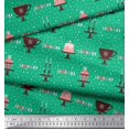 thumbnail image 2 of Soimoi Crepe Silk Fabric Celebration Flag,Candlestick & Cake Party Print Sewing Fabric Yard 42 Inch Wide, 2 of 3