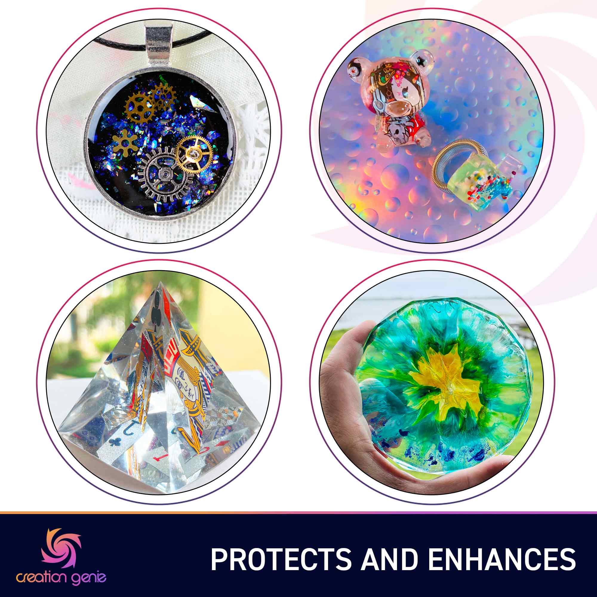 Epoxy Resin, Art Resin, Clear Coating, Crafts, Jewelry,  Creation Genie Superior Quality Epoxy Resin 32oz kit