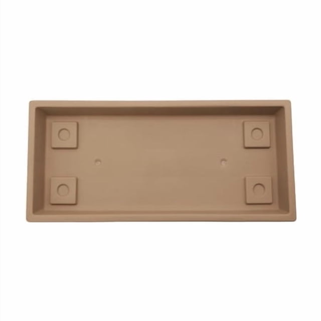HC Companies Venetian 23.5 Inch Rectangular Planter Box Saucer, Sandstone