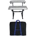 thumbnail image 1 of Rockville Z55 Z-Style 2-Tier Keyboard Stand+Travel Bag Adjustable Height + Width Black, 1 of 5
