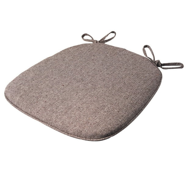 Cojín de asiento transpirable de 1 pieza Cojín de asiento de lino para el hogar Cojín de silicona para silla de comedor