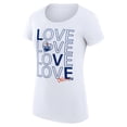 thumbnail image 2 of Women's G-III 4Her by Carl Banks White Edmonton Oilers Super-Slim Fit Lightweight Hockey Love T-Shirt, 2 of 3