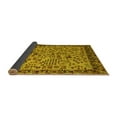 thumbnail image 2 of Ahgly Company Indoor Round Abstract Yellow Modern Area Rugs, 6' Round, 2 of 4
