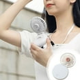 thumbnail image 1 of Boovnll Usb Handheld Fan- Reversible Base- Vertical Blowing- 3 Wind Speeds- Mini Desktop Rechargeable Brushless Folding Easy Storage Small Fan, 1 of 8
