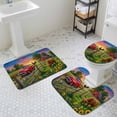 thumbnail image 3 of Farm Landscape Bathroom Rugs Set Sunflower Field Cows Cocks American Pastoral Non Slip Absorbent Soft Bath Mats 3 Piece Set with Bathroom Rug, U-Shaped Floor Mat, Toilet Seat Cover Large Size, 3 of 9