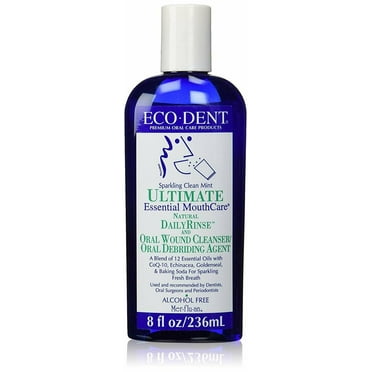 Eco- Dent Daily Rinse Ultimate Essential Mouth Care, Sparkling Clean Mint, 8 fl oz (237 ml) (Pack of 2)