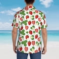 thumbnail image 6 of Xecao Strawberry print Hawaiian shirt - a stylish short-sleeve button-down for men, perfect for casual beach and tropical outings., 6 of 9
