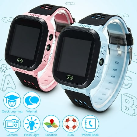 EIVOTOR Smart Watch Anti-lost GPS Tracker Waterproof SOS Call Kids Children Digital Wrist Sport Watch Touch Screen Cellphone Camera Flash Light For Android IOS