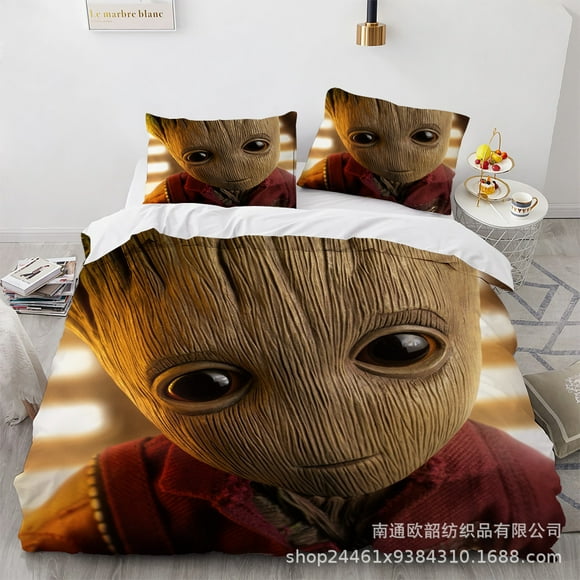 Guardians Of The Galaxy Bedding Quilt Cover, Three-Piece Set, Soft Microfiber, 3D Printed Duvet Cover-Youyoupin