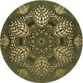 thumbnail image 1 of Ahgly Company Indoor Round Patterned Milk Chocolate Brown Area Rugs, 6' Round, 1 of 6