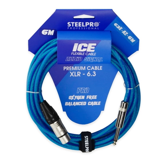 Cable Para Microfono Profesional 6m Hembra-plug 6.3 Steelpro