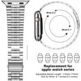 thumbnail image 6 of Fitlink Ultra Thin Metal Wristband Strap for Apple Watch 38/40/41/42/44/45mm, Compatible with Apple Watch Series 7/6/5/4/3/2/1/SE((Silver-38/40/41mm), 6 of 7