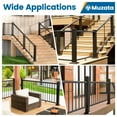 thumbnail image 7 of Muzata 6'6" Aluminum Handrail Kit Black Cable Railing System Work with Wood, 7 of 7