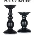 thumbnail image 5 of Candelabros de pilar de hierro de 2 piezas negros para pilar de 80 mm Velas o velas LED sin llama, Halloween, 5 of 5