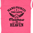 thumbnail image 4 of Inktastic Handpicked for Earth by My Meemaw in Heaven with Angel Wings Boys or Girls Baby Bodysuit, 4 of 5