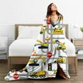 thumbnail image 4 of LHSHID Construction Truck Blanket for Toddler Boys Kids Flannel Cars Blankets and Throws for Adults Bedding Sofa Gifts, 4 of 8